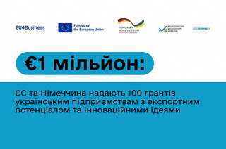 €1,000,000: EU and Germany provide 100 grants of €10,000 each to Ukrainian enterprises